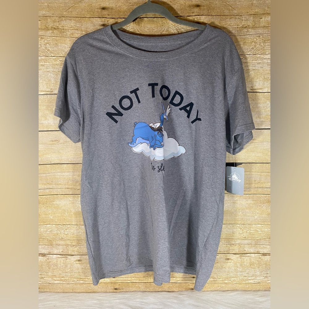 NWT Disney Eeyore Not Today Too Sleepy T-Shirt Womens 2XL Tee Gray